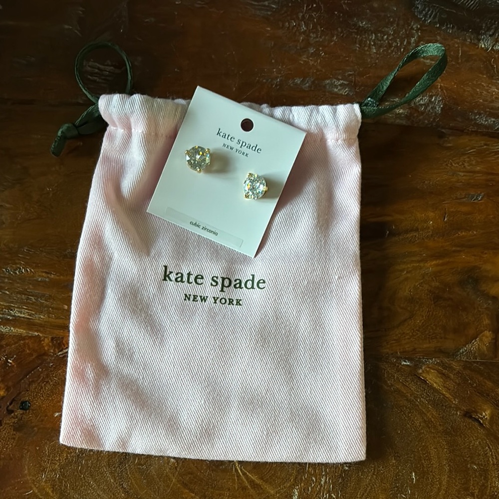 Kate Spade Gold Cubic Zirconia Earrings